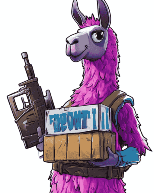 Llama Animation Fan Art Diamond Painting