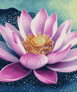 Lotus Flower Vintage Diamond Painting