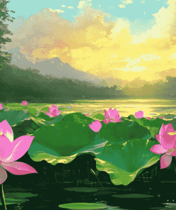 Lotus Flowers Diamond Painting