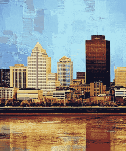 Louisville City Skyline Diamond Painting