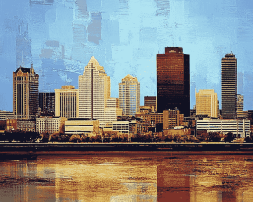 Louisville City Skyline Diamond Painting