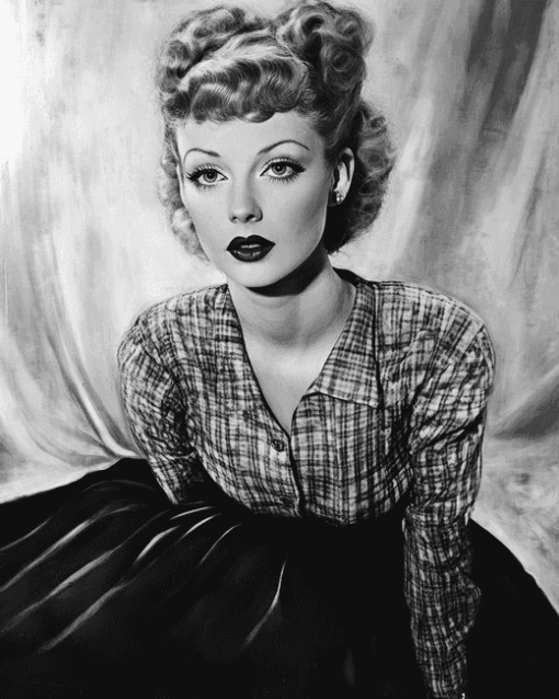 Lucille Ball Black And White Diamond Painting