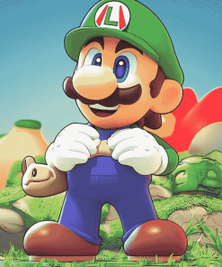 Luigi Adventure Video Game Diamond Painting