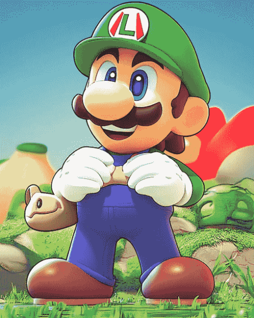 Luigi Adventure Video Game Diamond Painting