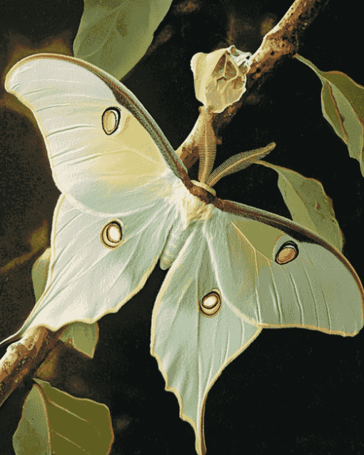 Luna Moth Butterfly Diamond Painting