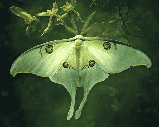 Luna Moth Insect Diamond Painting