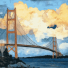 Mackinac Bridge Building Marvel Diamond Painting