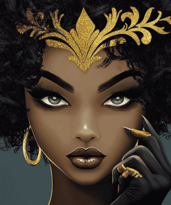 Majestic Black Queens Diamond Painting