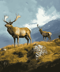 Majestic Highlands Elk Diamond Painting