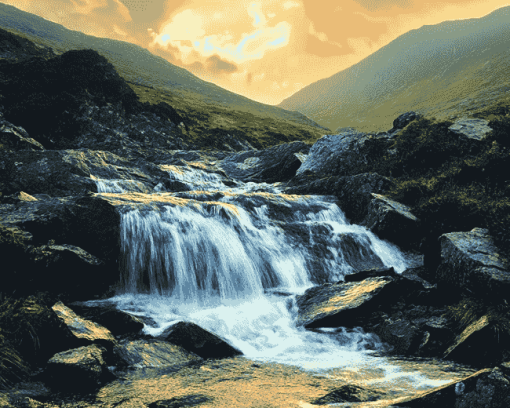 Majestic Mourne Waterfalls Diamond Painting