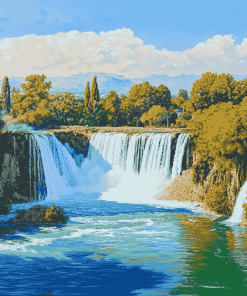 Manavgat Waterfall Landscape Diamond Painting