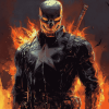 Marvel Blazing Skull Animation Diamond Painting