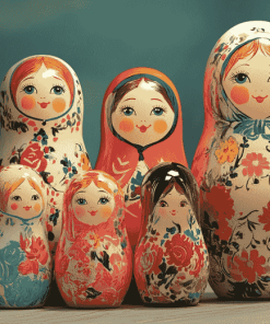 Matryoshka Nesting Dolls Animation Diamond Painting