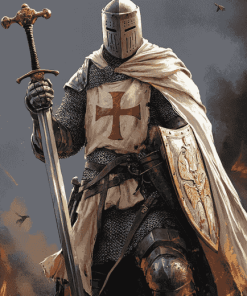 Medieval Crusader Warrior Diamond Painting