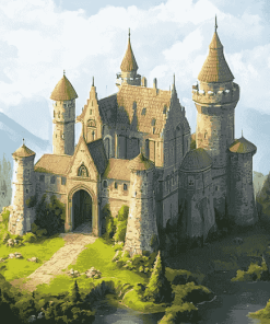 Medieval Fantasy Castle Diamond Painting