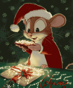 Merry Christmas Mouse Diamond Painting