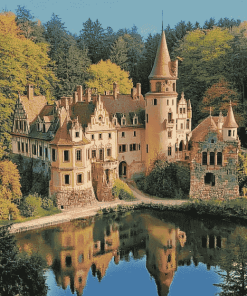 Mespelbrunn Castle Germany Diamond Painting