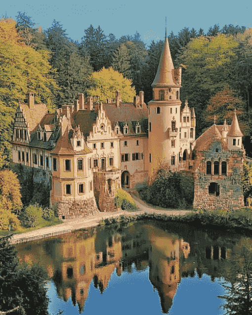 Mespelbrunn Castle Germany Diamond Painting