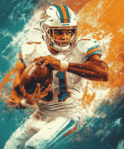 Miami Dolphins Football Diamond Painting