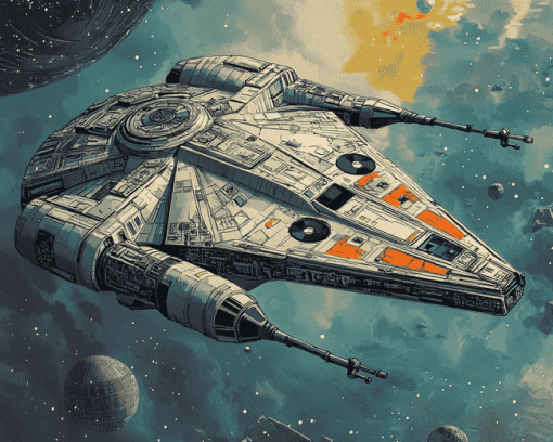 Millennium Falcon Star Wars Diamond Painting