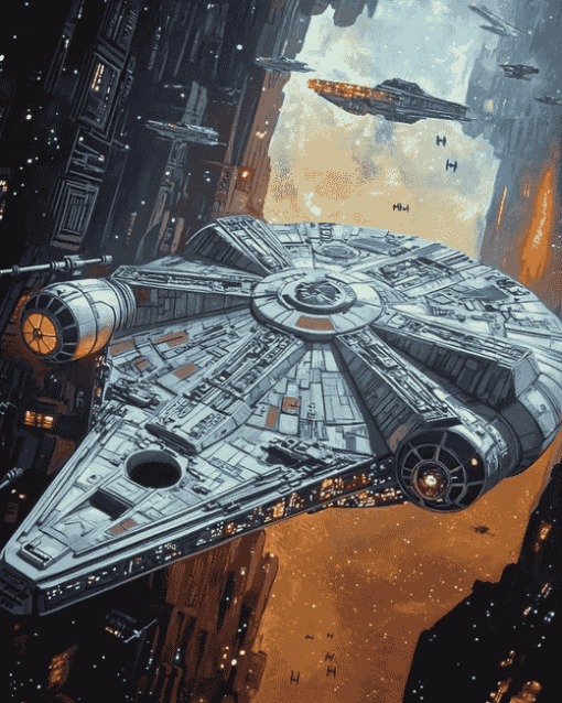 Millennium Falcon Star Wars Diamond Painting