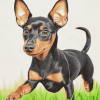 Miniature Pinscher Puppy Diamond Painting