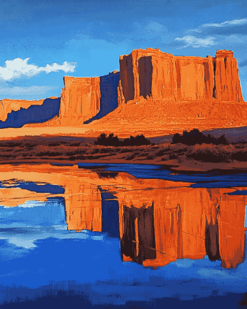 Moab Mountain Landscape Diamond Painting