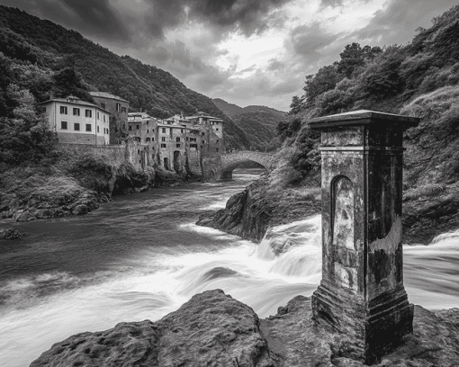 Monochrome Fruttuoso Italy Diamond Painting