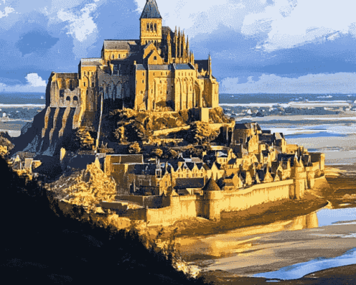 Mont Saint Michel Castle Diamond Painting