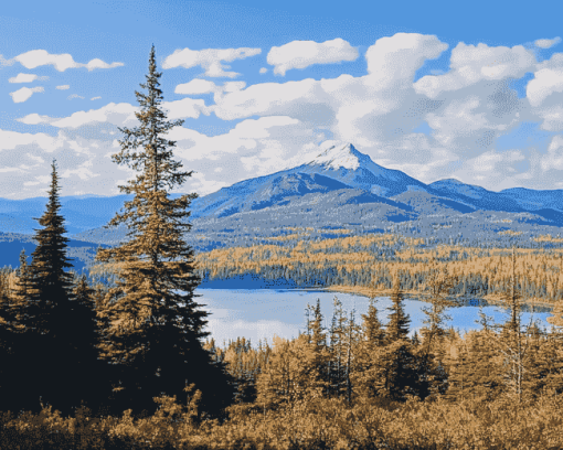 Mount Washington Forest Scene Diamond Painting