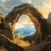 Mountain Landscapes Arch Diamond Painting