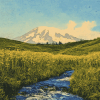 Mountain Rainer Valley Diamond Painting