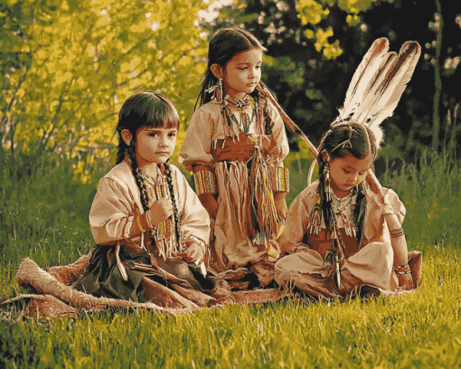 Native American Kids Diamond Painting