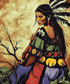 Native American Women Diamond Painting