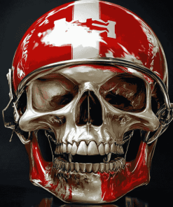 Nebraska Huskers Blackshirts Skull Diamond Painting