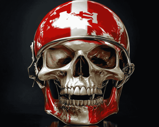 Nebraska Huskers Blackshirts Skull Diamond Painting