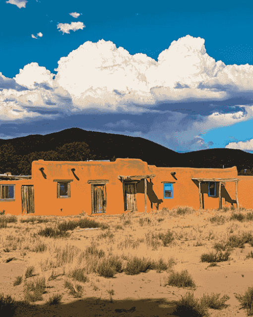 New Mexico Houses Diamond Painting