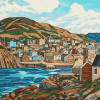 Newfoundland Landscapes Mountains Diamond Painting