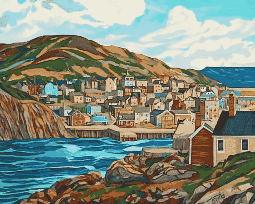 Newfoundland Landscapes Mountains Diamond Painting