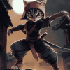 Ninja Cat Animation Diamond Painting