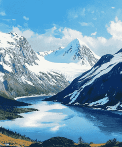 Norwegian Mountain Landscapes Diamond Painting