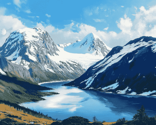 Norwegian Mountain Landscapes Diamond Painting