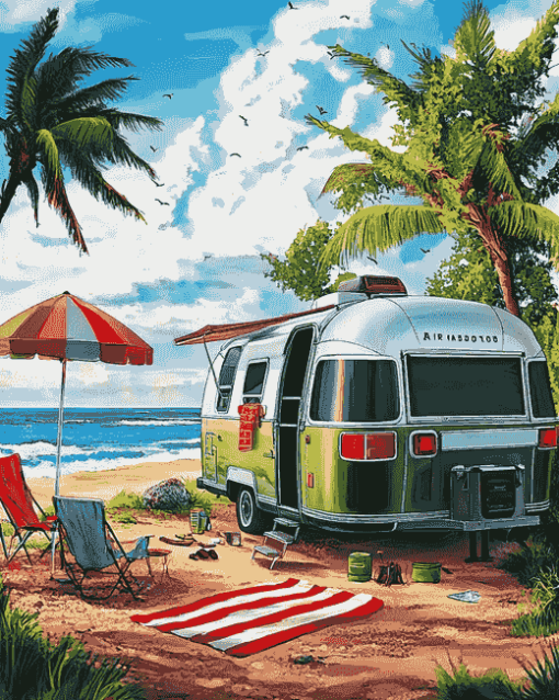 Oceanside Airstream Adventure Diamond Painting