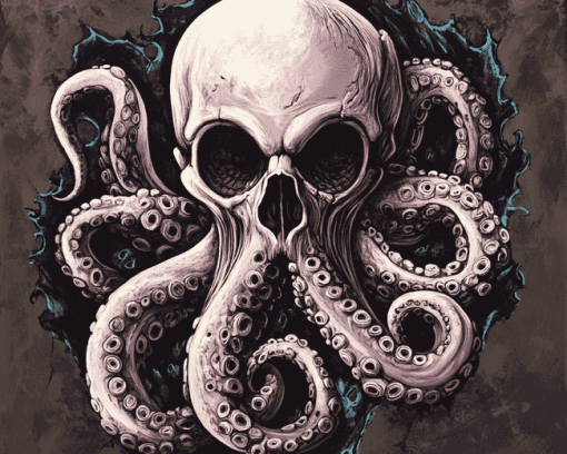 Octopus Skull Diamond Painting