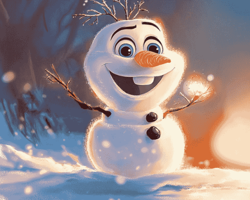 Olaf Frozen Snowman Diamond Painting