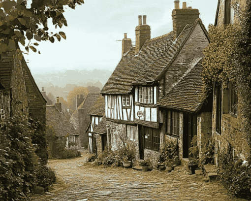 Old England Village Scenes Diamond Painting