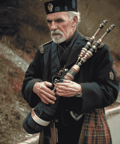 Old Scottish Piper Vintage Diamond Painting