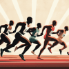 Olympic Runners Animation Diamond Painting