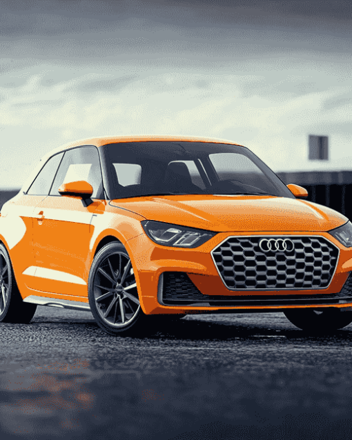 Orange Audi A1 Car Diamond Painting