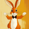 Orange Big Eared Rabbit Diamond Painting